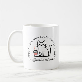 Kattenmoeder en koffieverslaafde humor koffiemok