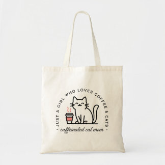 Kattenmoeder grappige koffieliefhebbers esthetiek tote bag