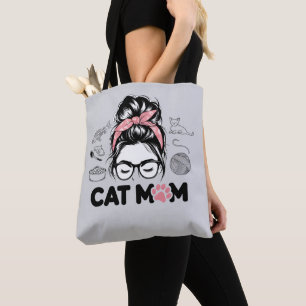 "Kattenmoeder" Grappige Lieve Kattenliefhebber Vro Draagtas