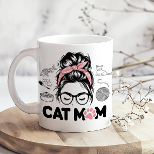 "Kattenmoeder" Grappige Schattige Kattenliefhebber Koffiemok