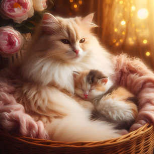Kattenmoeder Kitten Horloge – Moederdag Geschenk