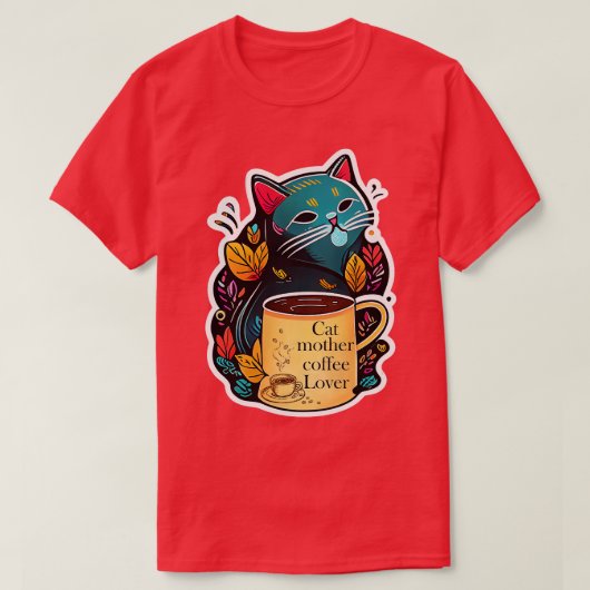 kattenmoeder koffie - minnaar 125 t-shirt (Design voorkant)