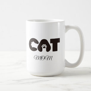 Kattenmoeder koffiemok – Cute pow met letter kat