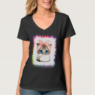 Kattenmoeder liefde R vader jongen meisje tie dye  T-shirt