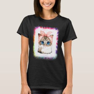 Kattenmoeder Liever R Vader Jongen Meisje Tie Dye T-shirt