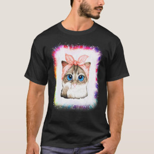 Kattenmoeder Liever Vader Jongen Meisje Tie Dye  B T-shirt