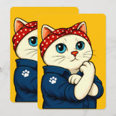 Kattenmoeder Moederdag Kaart (Voorkant / Achterkant)
