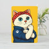 Kattenmoeder Moederdag Kaart (Staand voorkant)
