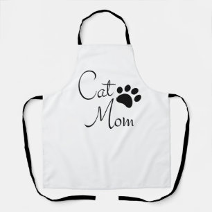 Kattenmoeder Pootafdruk Motto Schort