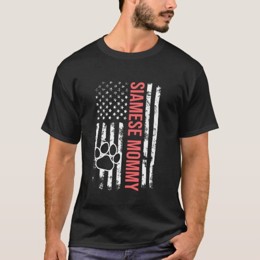 Kattenmoeder Siamese T-shirt (Voorkant)
