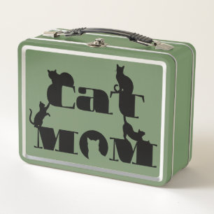 Kattenmoeder Silhouette Typografie