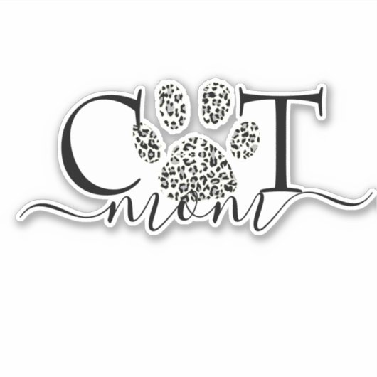 Kattenmoeder Sticker (Voorkant)