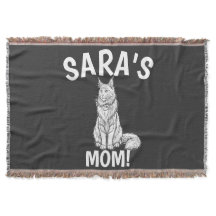 Kattenmoeder T-shirt, Personaliseer, Maine Coon, P