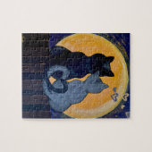 Kattenmoonlicht Legpuzzel (Horizontaal)