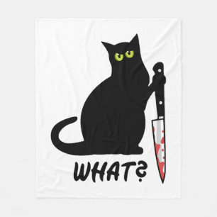 Kattenmoord bloederig mes fleece deken