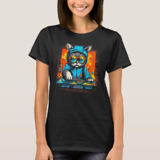 Kattenmuziek DJ Vibes Muziekafelines T-shirt