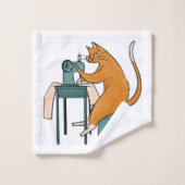  kattennaai bad handdoek (Wasdoekje)