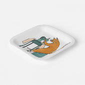  kattennaai papieren bordje (Gebogen)