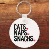 KattenNaps Snacks - Kattenliefhebbers Sleutelhanger (Voorkant)