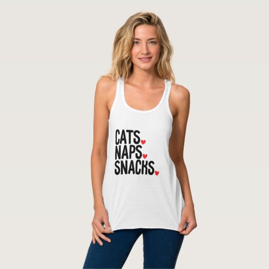 KattenNaps Snacks - Kattenliefhebbers Tanktop (Volledige Voorkant)