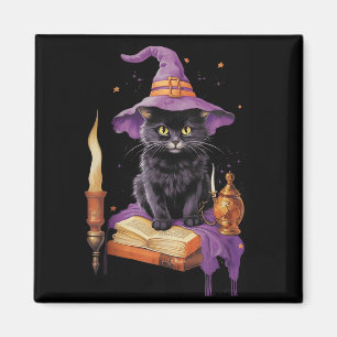 Kattennatie Heks Halloween Zwarte Kat Wicca Magneet