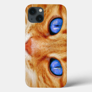 Kattenogen Kattenogen Gezicht Tijger Makreel Rode iPhone 13 Hoesje