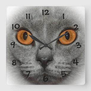 Kattenogen Vierkante Klok