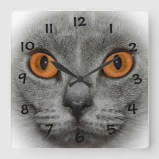 Kattenogen Vierkante Klok