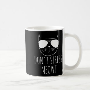 Kattenontwerp Funny Pun Niet Stress Meowt Funny Gr Koffiemok