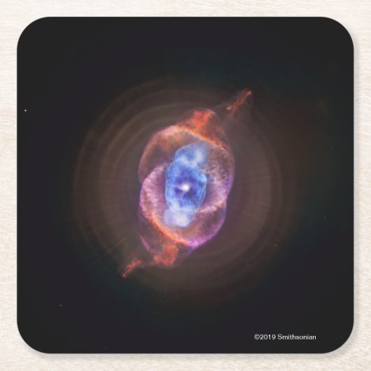 Kattenoog Vierkante Kartonnen Onderzetter (Voorkant)