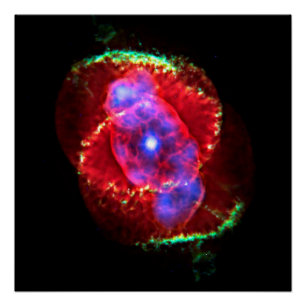 Kattenoognevel NGC 6543 optische composiet Perfect Poster