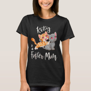 Kattenoppas mama grappige schattige kattenliefhebb t-shirt