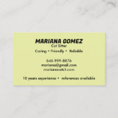 Kattenoppas Schattige Check Meowt Kittens Katten V Visitekaartje (Achterkant)