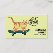 Kattenoppas Schattige Check Meowt Kittens Katten V Visitekaartje (Voorkant)