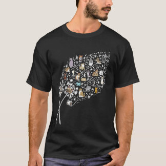 Kattenpaardenbloem Grappige Bloem Kleurrijke Huisd T-shirt