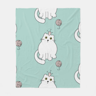 Kattenpatroon Fleece Deken