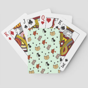 Kattenpatroon Pokerkaarten
