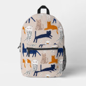 Kattenpatroon Schattigee Hand getrokken Print Kind Bedrukte Rugzak (Voorkant)