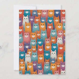 Kattenpatroonontwerp feestdagenkaart