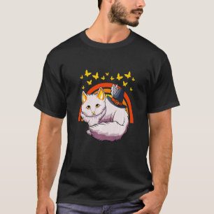 Kattenpelgrimhoed Thanksgiving Day Schattige Kitte T-shirt