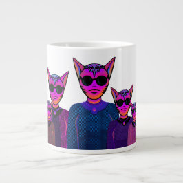 Kattenpersonages ontwerp extra grote beker