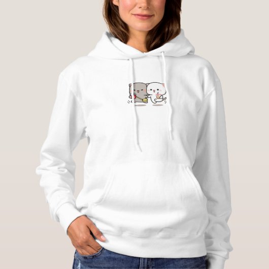Kattenperziken en -muchi hoodie (Voorkant)