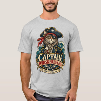 Kattenpiraat Kapitein Snorbaard T-shirt
