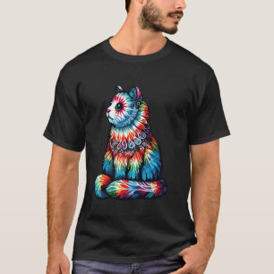 Kattenpoes Vredesteken Tie Dye Voor Jongens En Mei T-shirt