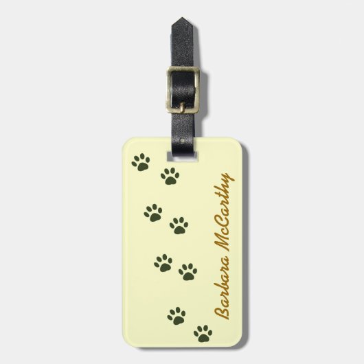 kattenpokken van honden identificeren bagagelabel (Voorkant verticaal)
