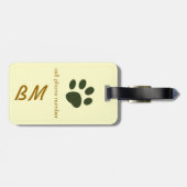 kattenpokken van honden identificeren bagagelabel (Achterkant horizontaal)