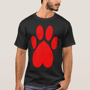 Kattenpootafdruk Hartslag Schattig Veterinair Tech T-shirt