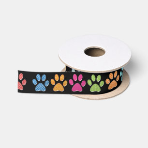 kattenpootafdrukken van weefsel lint