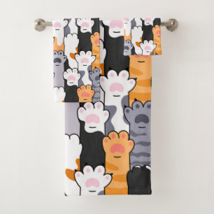 Kattenpootjes Patroon Bad Handdoek