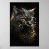 Kattenportret Dierlijke Natuur Wilde Spirit Poster (Voorkant)
